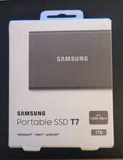 Samsung T7 Portable SSD - 1 TB - USB 3.2 Gen.2 External SSD Titanium Grey