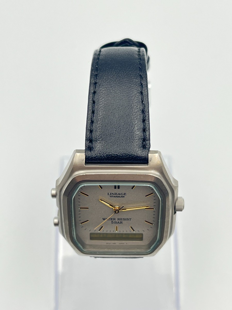 Casio LINEAGE Titanium LIN-154 Vintage Ana-Digi Qz Silver Dial