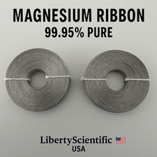 Magnesium Ribbon 99.95 Pure Lab Grade Rolls   25 pcs  Liberty Scientific USA