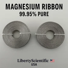 Magnesium Ribbon 99.95% Pure Lab Grade Rolls – 25 pcs | Liberty Scientific USA
