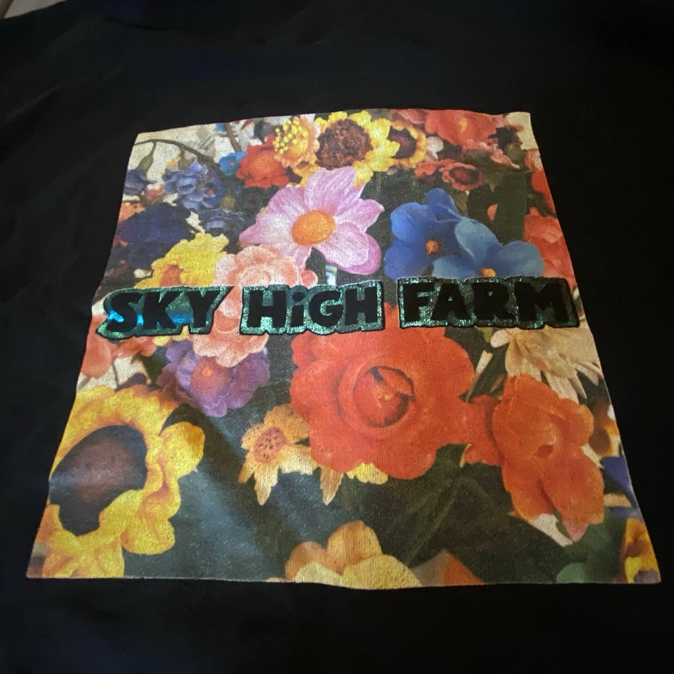 Sky High фермы товаров цветок толстовка с капюшоном размер большой двусторонний Нью-Йорк мега редкая - Изображение 4 из 4