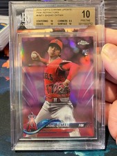 2018 Topps Chrome Update Pink Refractor Shohei Ohtani BGS 10 Rookie Card