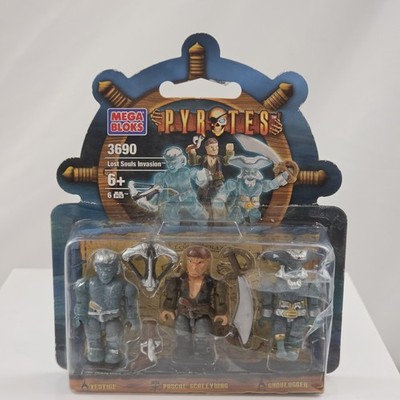 Vtg Mega Bloks Pyrates Lost Souls Invasion Set 3690 Sealed Blister Cardback 2005