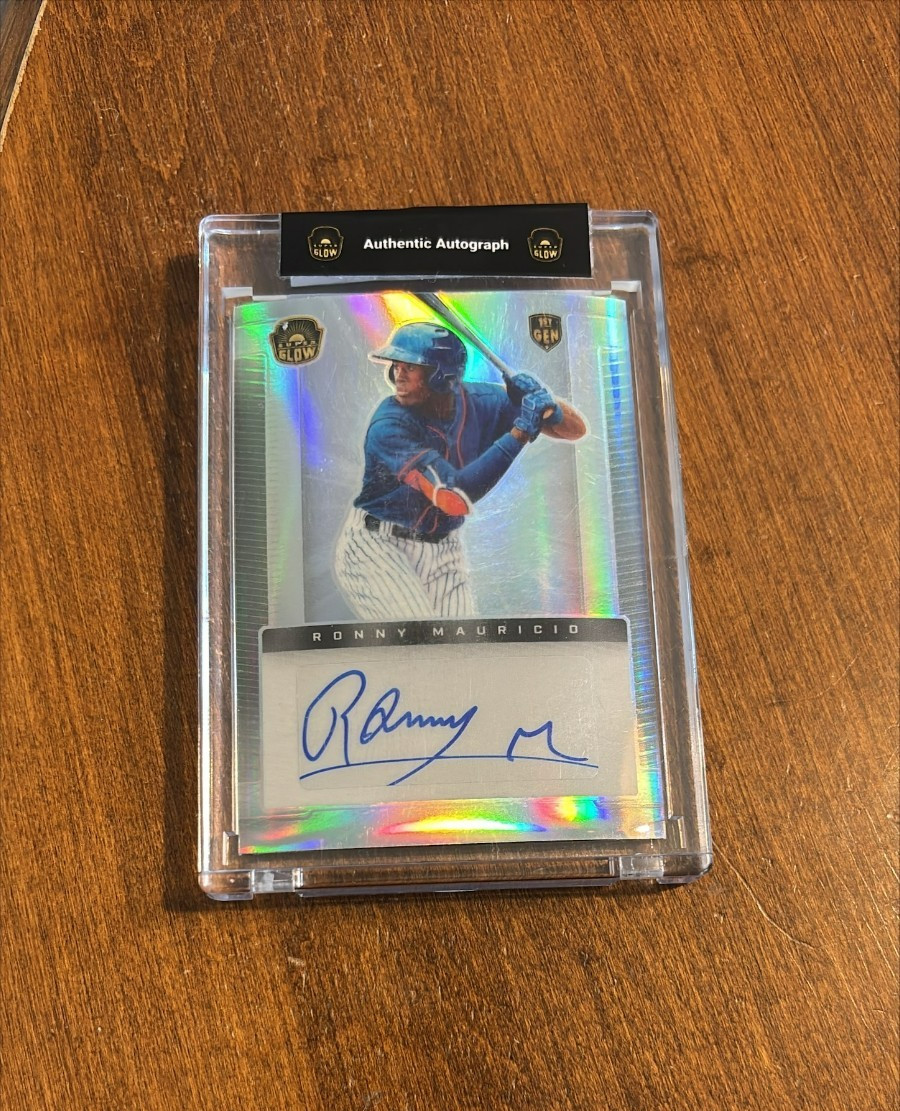Ronny Mauricio 2021 Super Glow 1st Gen Refractor Auto New York Mets /175