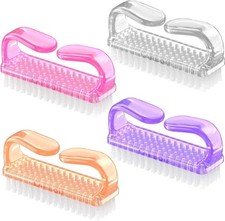 4 Pack Nail Brush Set - Handle Grip Fingernail Cleaning Brush for Hands and Feet