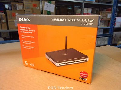 D-Link DSL-2640R Broadband Wireless G ADSL-2+ Router 54 Mbps 10/100 NEW IN BOX