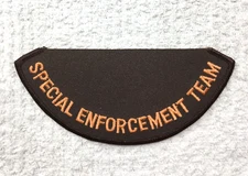 PATCH Add-On Rocker Special Enforcement Team Orange on Brown