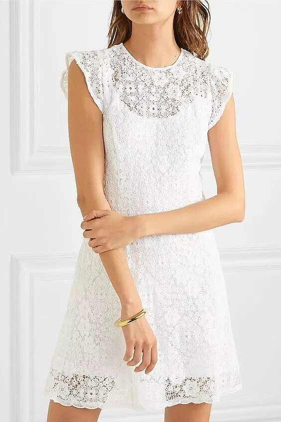 Michael Kors Collection  White Lace Mini Dress  Mitchell Stores