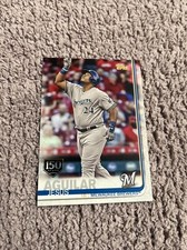 2019 Topps Series 1 Baseball 150th Anniversary Gold Stamp Jesus Aguilar Brewers