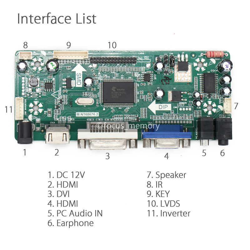 Kit Scheda Controller LCD LVDS Per Pannello LP154WX4-TLC8 - HDMI DVI VGA Audio