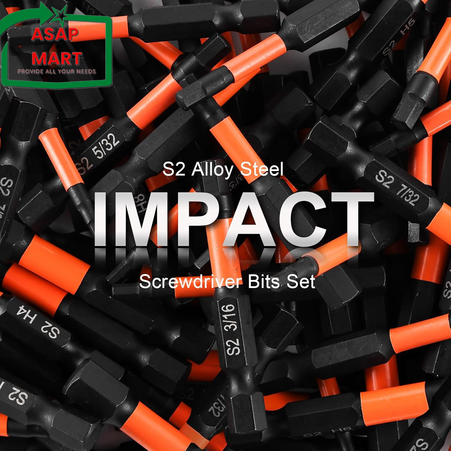 20PCS Premium Hex Bit Set, Impact Hex Head Allen Wrench Drill Bit Set (Metric&Sa