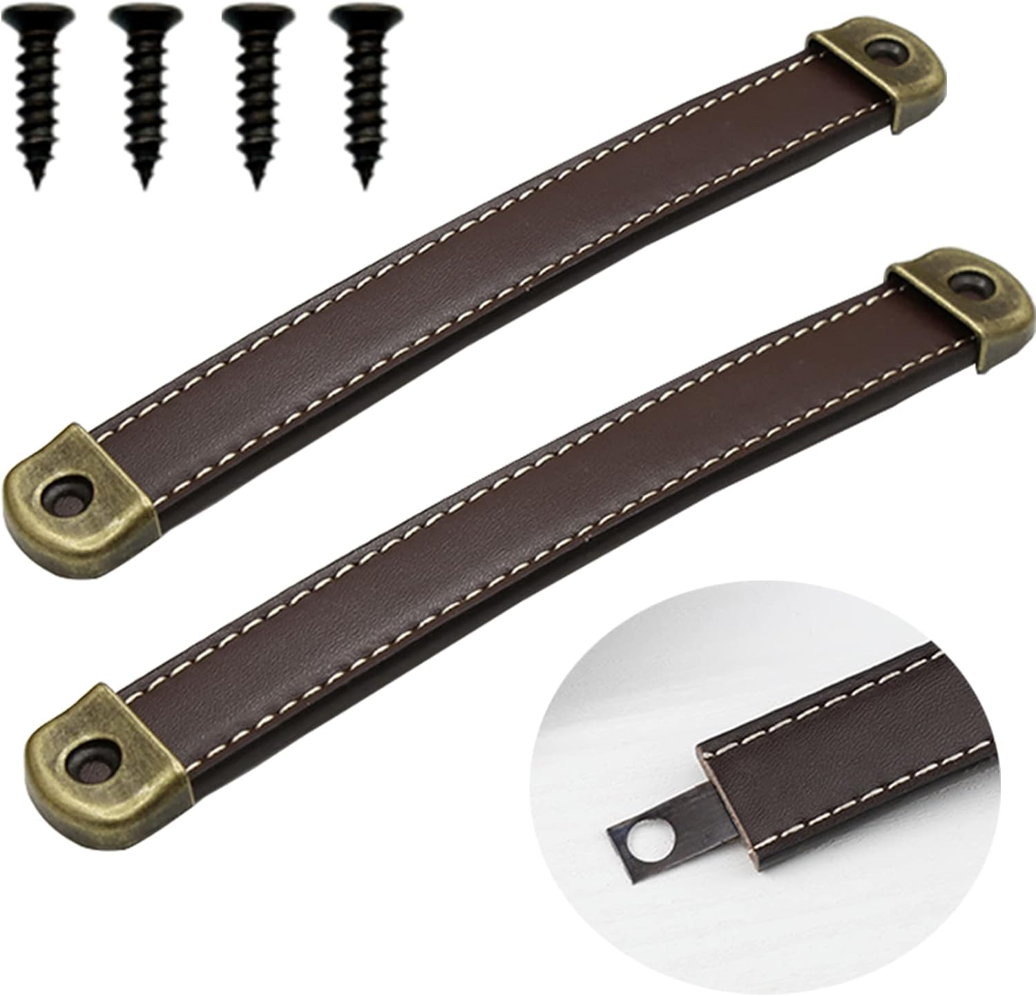 Suitcase Luggage Pulls Leather Handles Cabinet Knobs Drawer Pulls Dresser Knobs-image