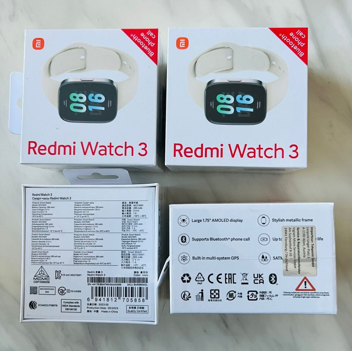 Xiaomi redmi watch 3 active Bluetooth Black and ivory Brand New