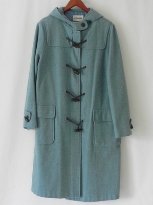light blue duffle coat