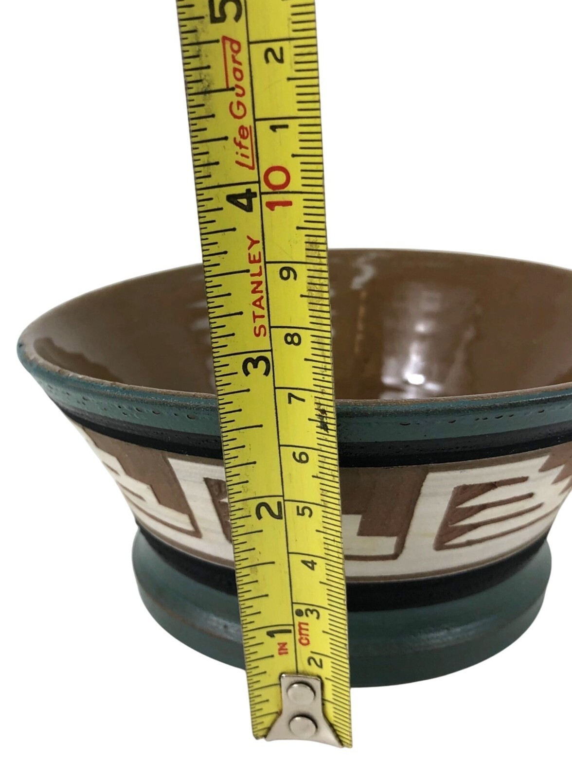 AL Blacktail Deer Sioux Pottery Rapid City SD Wheel Thrown Bowl Design Hepo