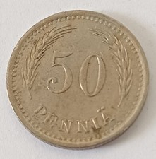 1937 FINLAND 50 Pennia Silver Coin