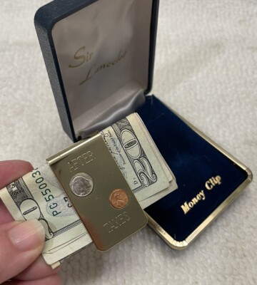 rara箱無し SIR LANCELOT Vintage New in Gift Box Gold Tone “After Taxes” Money