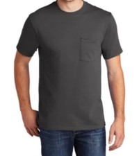 Mens Short Sleeve Core Cotton Crew Neck T-Shirt With Pocket