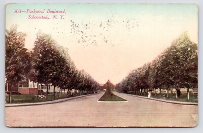 Parkwood Boulevard Blvd Houses Schenectady New York NY c1908 Postcard