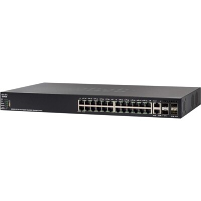 Cisco SG550X-24 24-Port Gigabit Stackable Managed Network Switch New