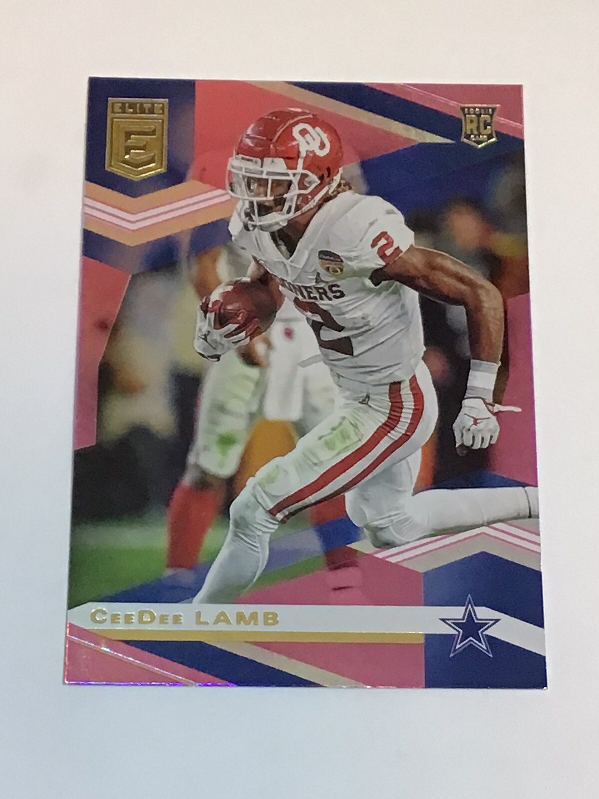2020 Panini Donruss Elite CeeDee Lamb Rookie PINK HOLO FOIL Dallas Cowboys #111