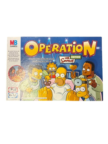 MB Operation, Die Simpsons Edition Brettspiel (2005) vollständig, getestet & funktionsfähig