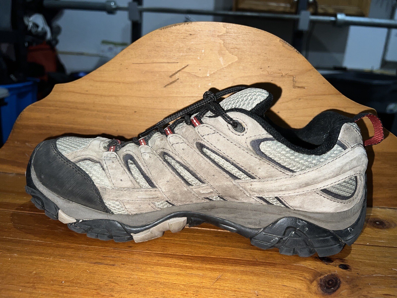 Merrell Moab 2 J08871W Vibram Waterproof Size 10 W Grey/Tan Used Hiking