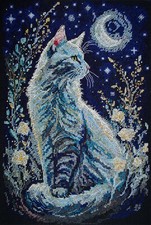Cross Stitch Kit "Night guest", size 8.7x12.6 in 22.0x32.0 cm 