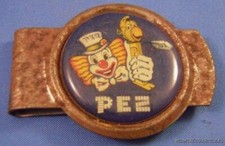 VINTAGE PEZ DISPENSER CANDY SILVER MONEY CLIP made in USA RUST vinage 60s 70s