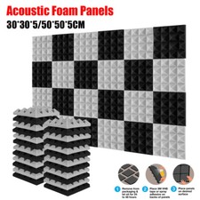 6-48x Acoustic Wall Panel Tiles Studio Sound Proofing Insulation Foam Thick Pad