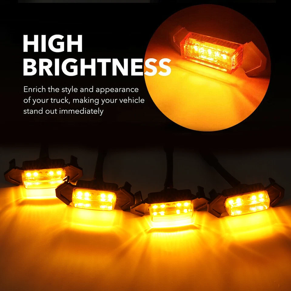 Raptor Style LED Grille Light Amber Accent Light For Nissan Frontier 2005-2022 - Image 2 of 4