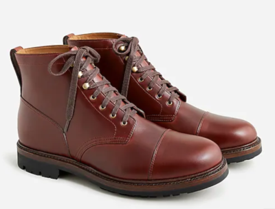 NWT J. Crew Kenton Leather Cap Toe Boot. Size 9.5 Kenton Cap-toe Boots In English Waxed Leather For Men | J.Crew main image 4