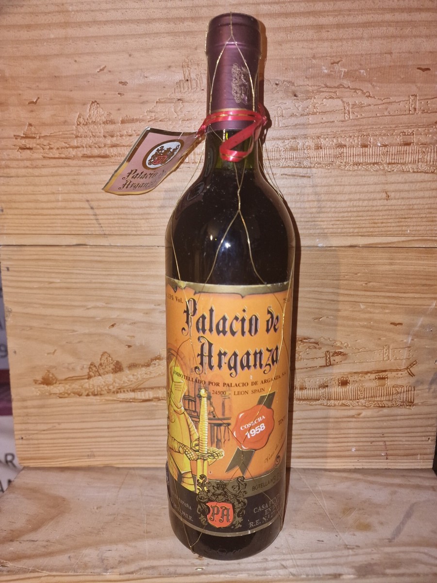 Palacio de Arganza 1990 赤ワイン Botella vino PALACIO DE ARGANZA 1958. DIFÍCIL DE ENCONTRAR. BIERZO