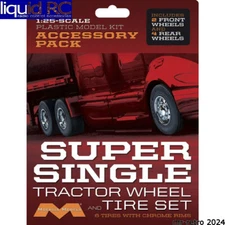 Moebius Models 1017 Super Single Tractor Wheel & Tire Set 1/25 Scale
