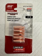 Genuine Lincoln Electric KP2744-052T Contact Tip 250A/350A Tapered 10 pack