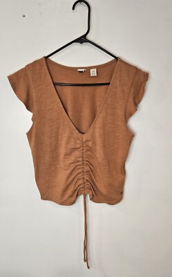 Roxy Crop Top Medium Burnt Orange