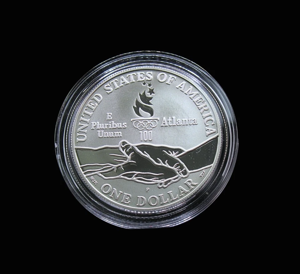 1995 - 1996 U.S. Mint Atlanta Centennial Olympic Games Eight Silver Proof Coins - Image 3 of 4