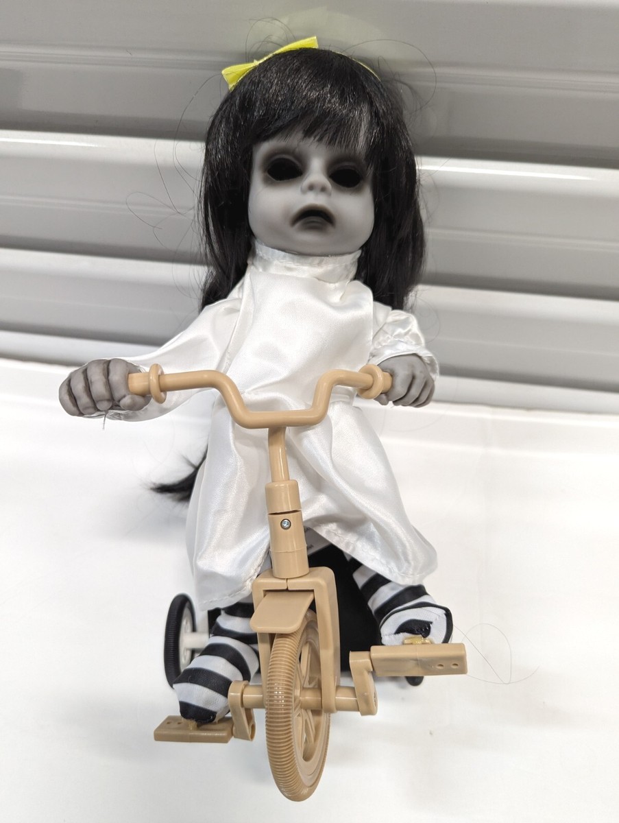 Animated Demon Child on Tricycle Sound Movement Spooky Halloween Horror  Doll