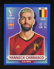 2022 Fifa World Cup Panini Sticker Blue Parallel YANNICK CARRASCO Belgium BEL10