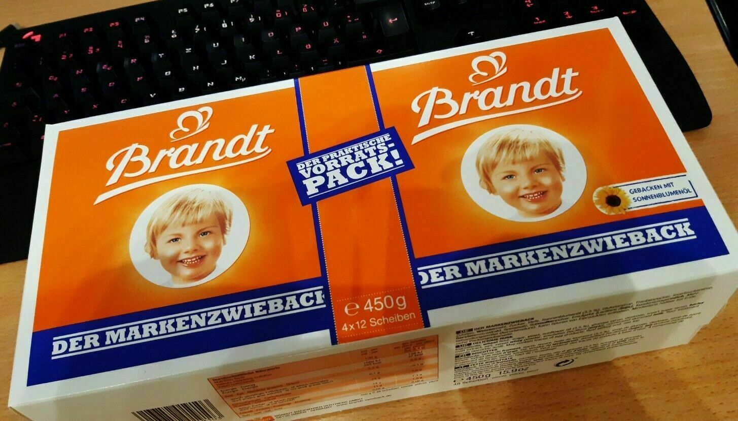 Brandt Markenzwieback Zwieback Frühstückzwieback Knusperbrot 48 Scheiben  450g - Shopping.com, image size:1455x829