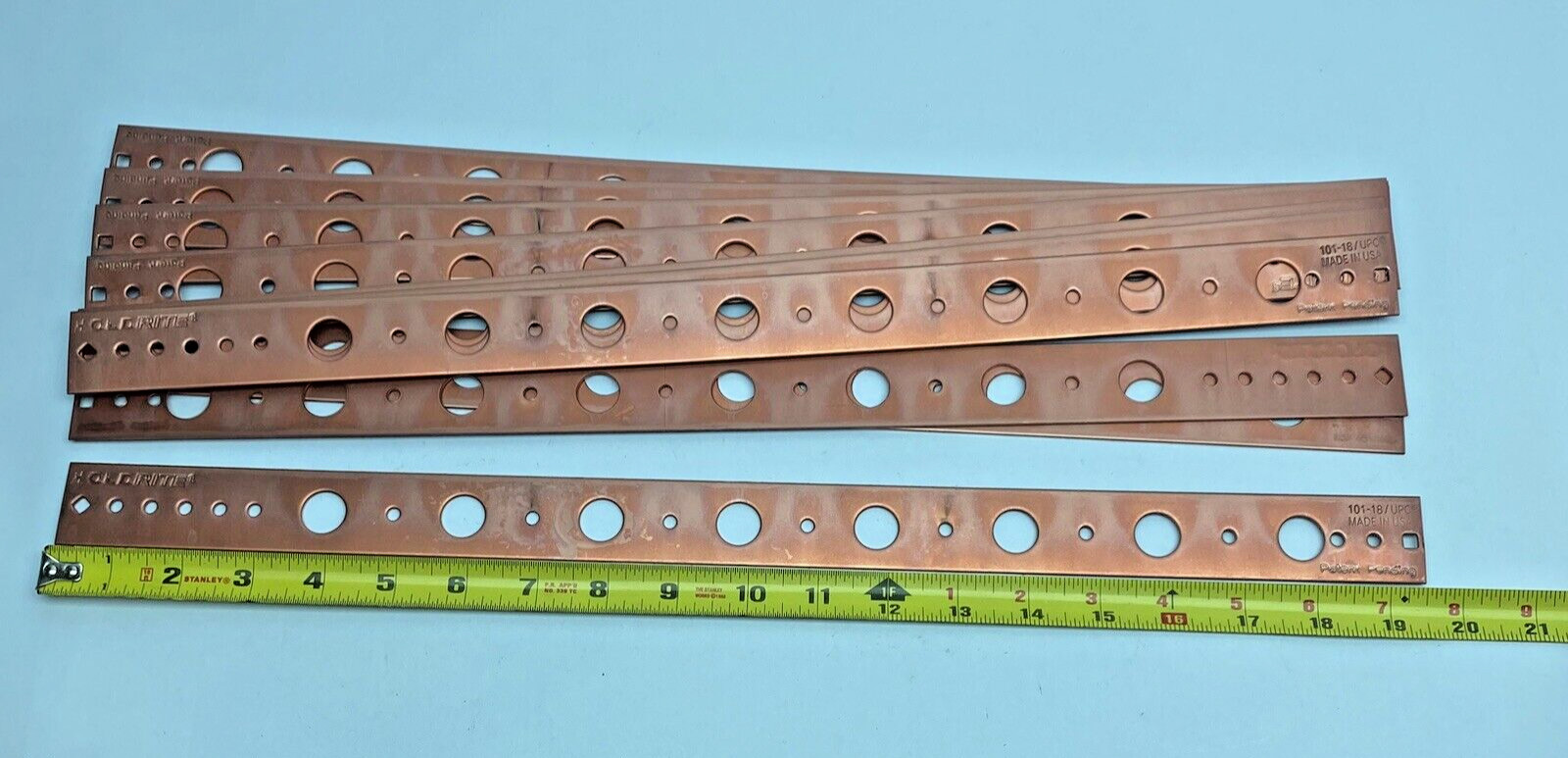 LOT OF 10  HOLDRITE 101-18 COPPER FLAT 18" BRACKET UPC
