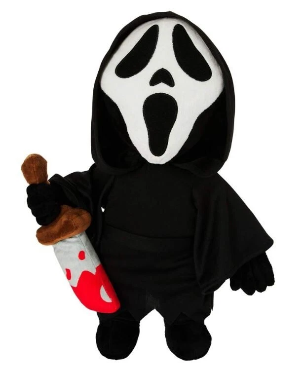 Officially Licensed Scream Movie Ghost Face with Bloody Knife Soft Plush  Doll