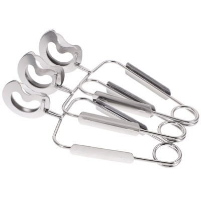  3 Pcs Escargots Tongs Food Stainless Steel Meal Spring Snail Clip