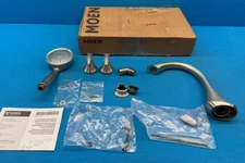 Moen T944BN Eva Brushed Nickel 2-Handle Roman Tub Lever Trim with Handshower