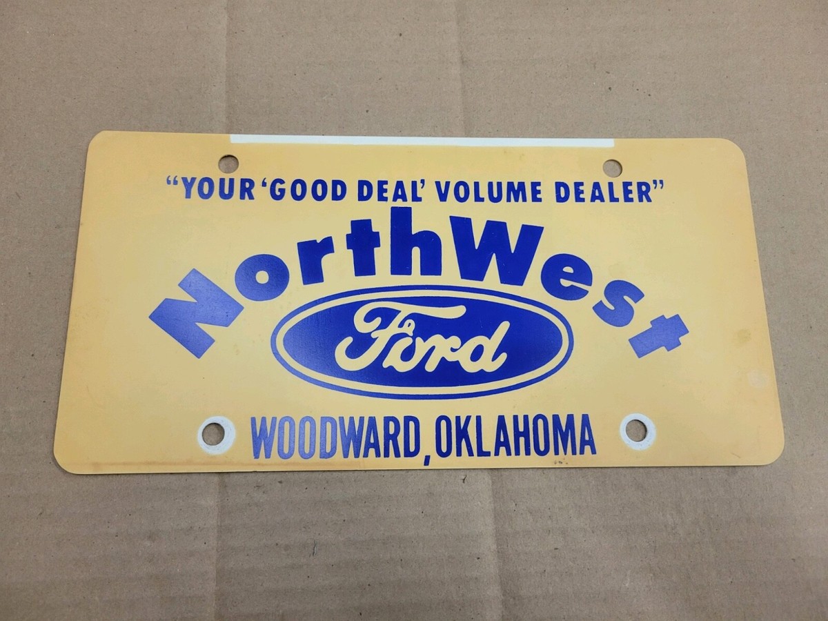 NorthWest Ford Woodward Oklahoma OK Car Dealership Dealer License Plate Tag  Name