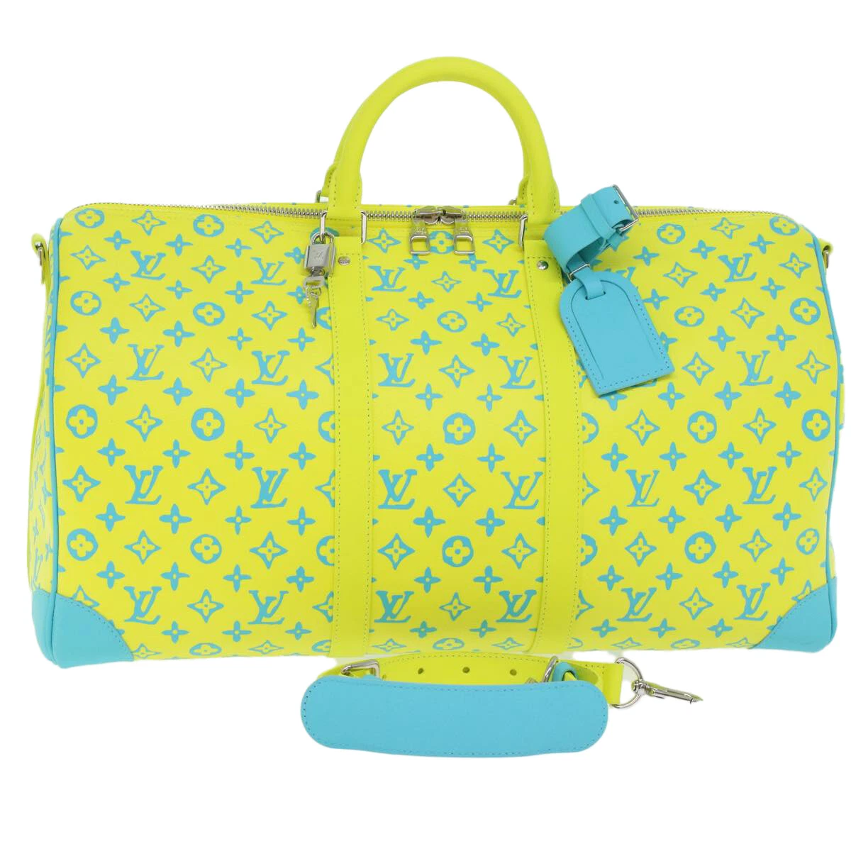 LOUIS VUITTON Monogram Neon Color Keepall Bandouliere 50 Bag  