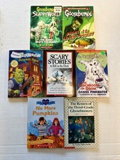 7 Halloween/ Scary Chapter Books- Goosebumps, Scary Stories, Calendar Mysteries