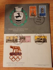ITALY Postal History 1960 17th OLYMPIC GAMES FDC Double Postcard 