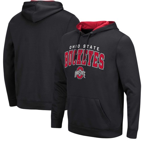 Men's Colosseum Black Ohio State Buckeyes Resistance-Pullover Hoodie