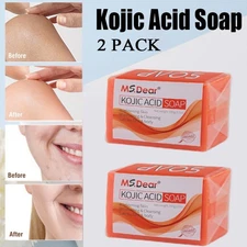 2x Kojic Acid Soap Dark Spot Remover Skin Lightening Whitening Body Bleaching